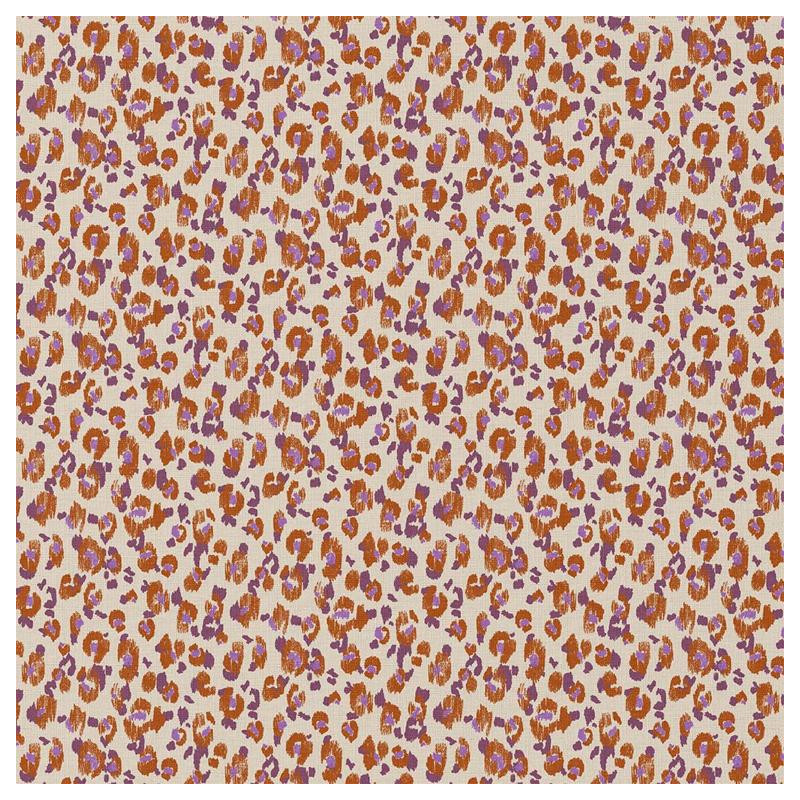 Printed Cotton KARLI Caramel / Violet